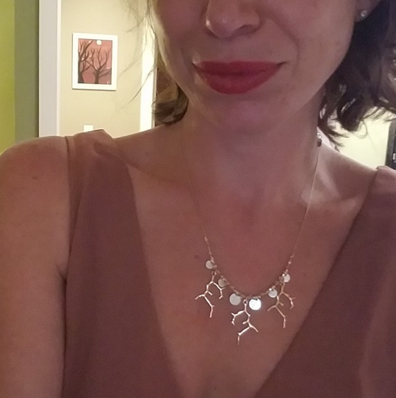 a new day Jewelry - Gold Tone Branch & Coin Necklace
